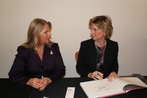 Signing books at the Virginia Museum of Fine Arts with First Lady Maureen McDonnell who introduced my talk